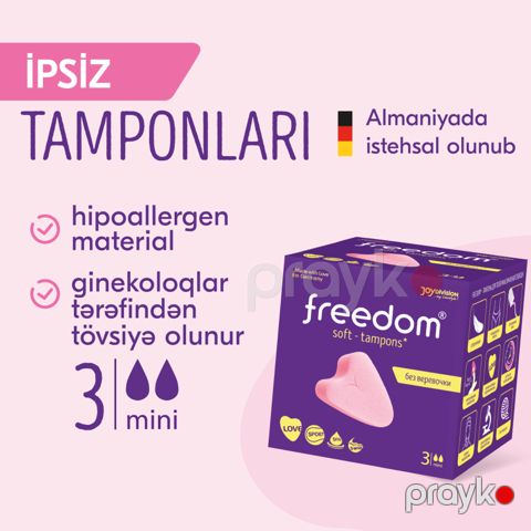 Gigiyenik tamponlar Freedom Mini 3 əd — Bakı