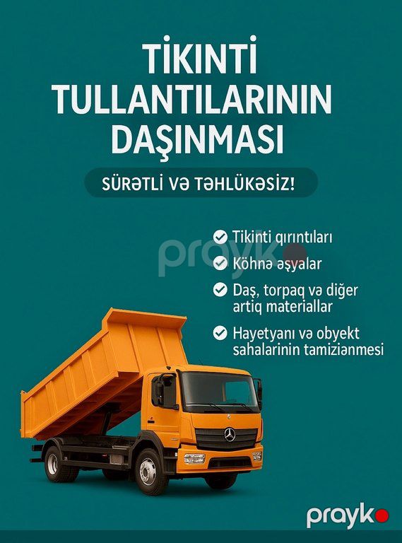 Təmir tullantısı və zibil daşıma xidməti — Logistika, Bakı (9)