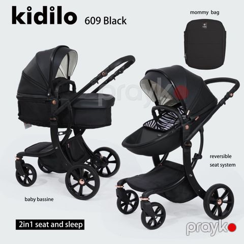 Uşaq arabası Kidilo 609 Black — Bakı