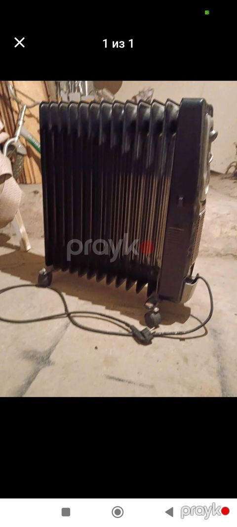 Yağlı radiator tipli elektrik qızdırıcısı - Rəng: qara - Seksiyalı — Bakı