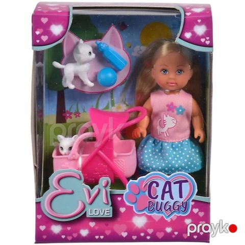 Oyun dəsti Evi Love Simba Cat Buggy pişik balaları ilə gəzintidə — Bakı