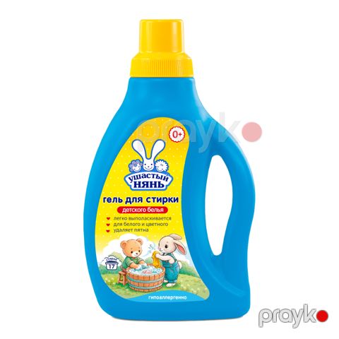 Uşaq paltarları üçün yuyucu maye Ушастый Нянь, ağ və rəngli paltarlar üçün 750 ml — Bakı