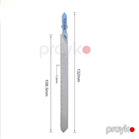 T-şaxəli yapboz bıçağı, yüksək sürətli polad/HCS, 132 mm, metal üçün - GH-1256 — Bakı