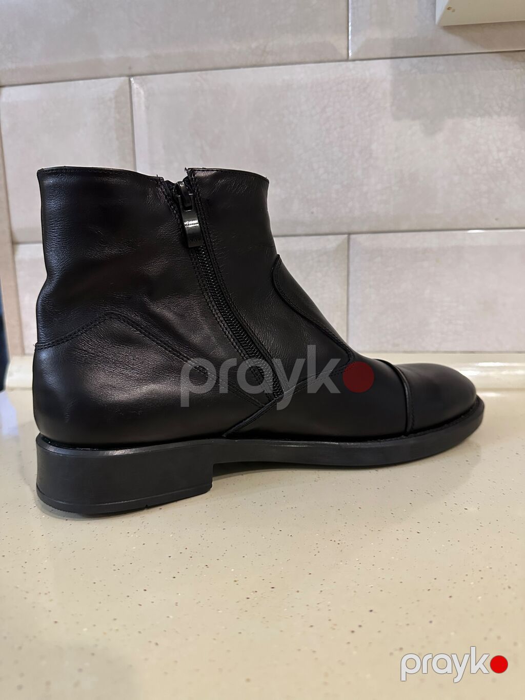 Məhsul: Kişi üçün dəri qısa çəkmə - Rəng: qara - Material: təbii dəri — Botinka, Bakı (2)