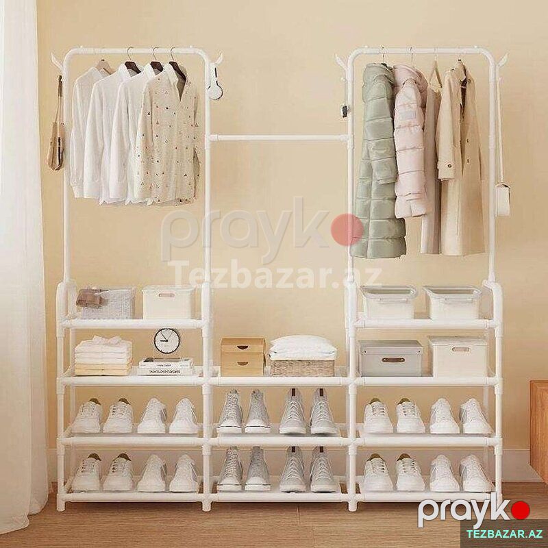 Asılqanlı + polkalı çoxfunksiyalı stend — Ev malları, Bakı (2)