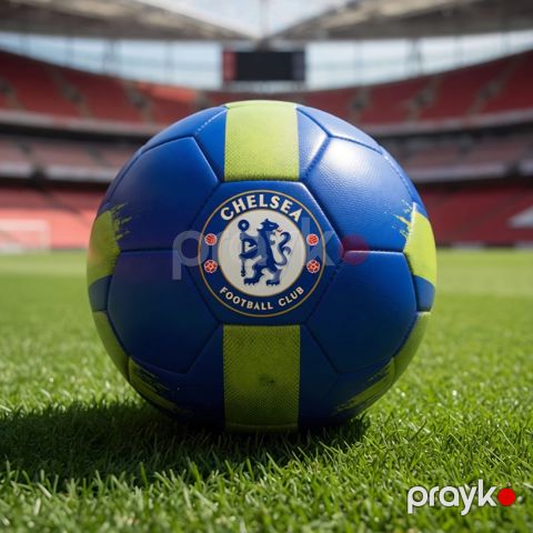 Futbol topu BYP, Chelsea, Göy/Yaşıl, ölçü 5 — Bakı