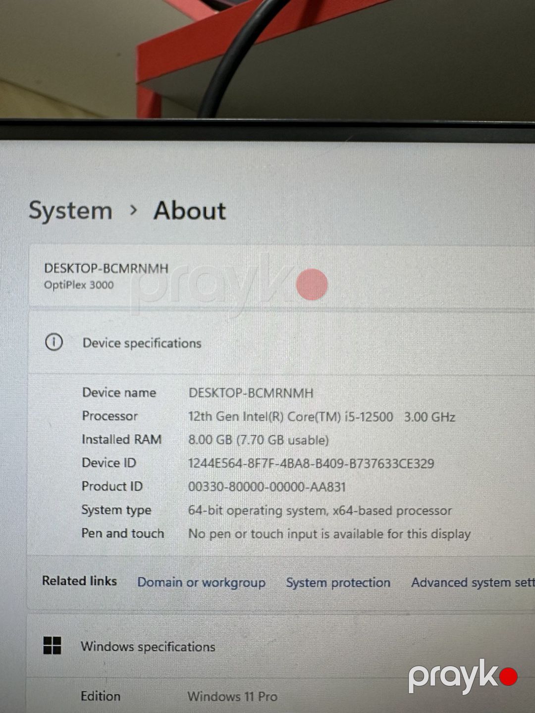 Dell OptiPlex 3000 / i5-12500 / 8GB DDR4 / 256GB NVMe SSD — Masaüstü kompüterlər, Bakı (5)