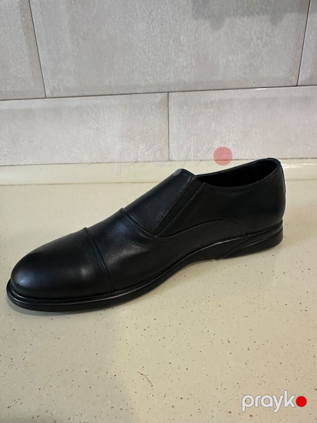 Klassik kişi ayaqqabısı – qara rəng - Model: bağsız, slip-on (elastik — Ayakkabılar, Bakı (3)