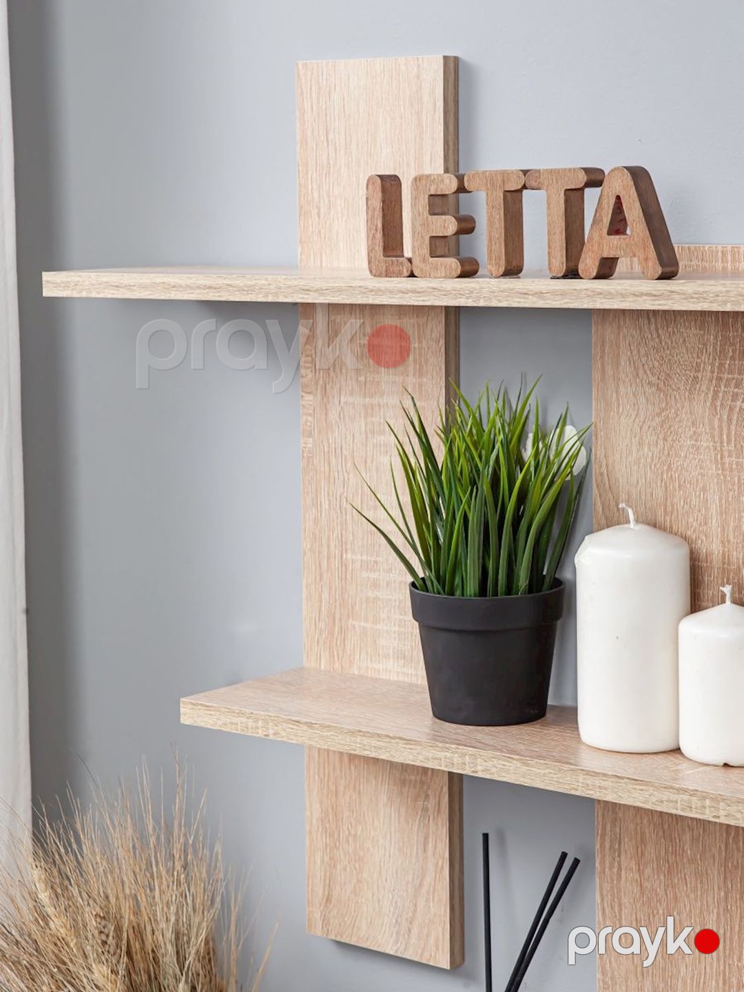 Rəf Letta, bej, Ldsp, 84х15х84 sm — Mallar, Bakı (3)