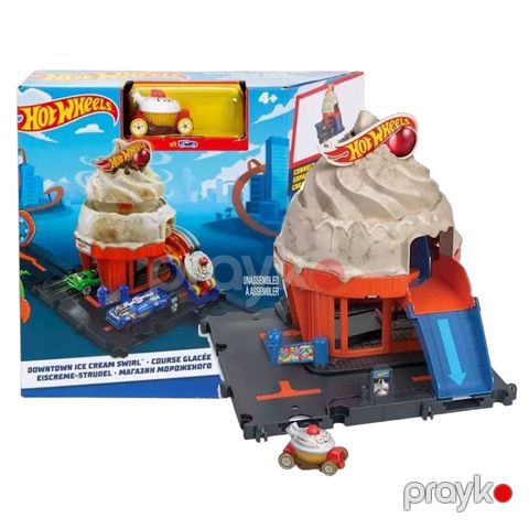 Avtotrek Hot Wheels City Downtown Ice Cream Shop HKX38 — Bakı