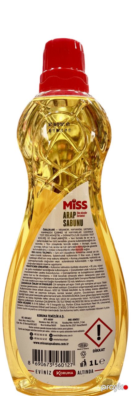 Təmizləyici vasitə Miss Arap Sabunu 1000 ml — Mallar, Bakı (2)