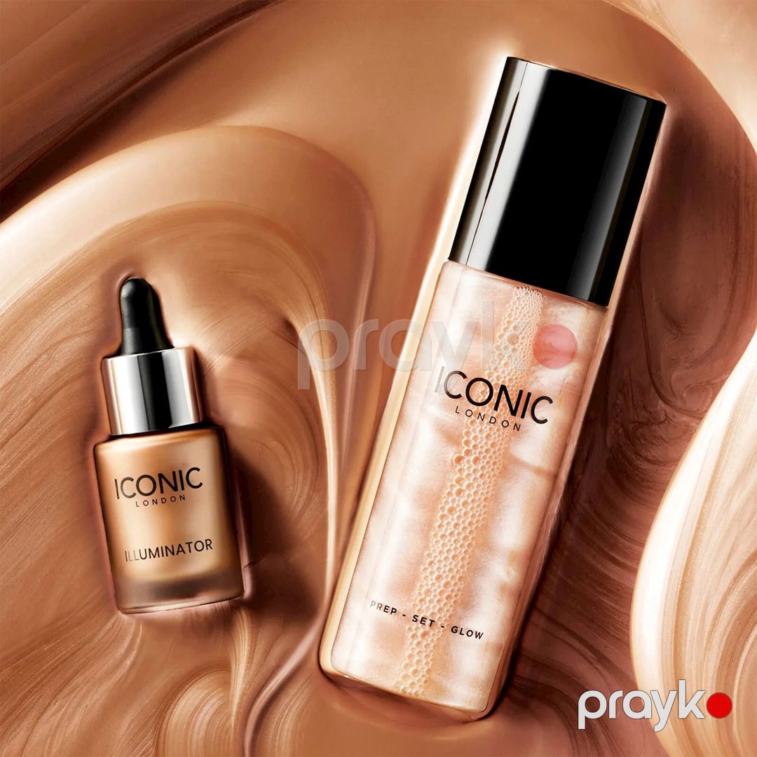 Kosmetika dəsti İconic London Mega Glow (bədən üçün sprey 120 ml + xaylayter 13.5 ml) — Mallar, Bakı (3)