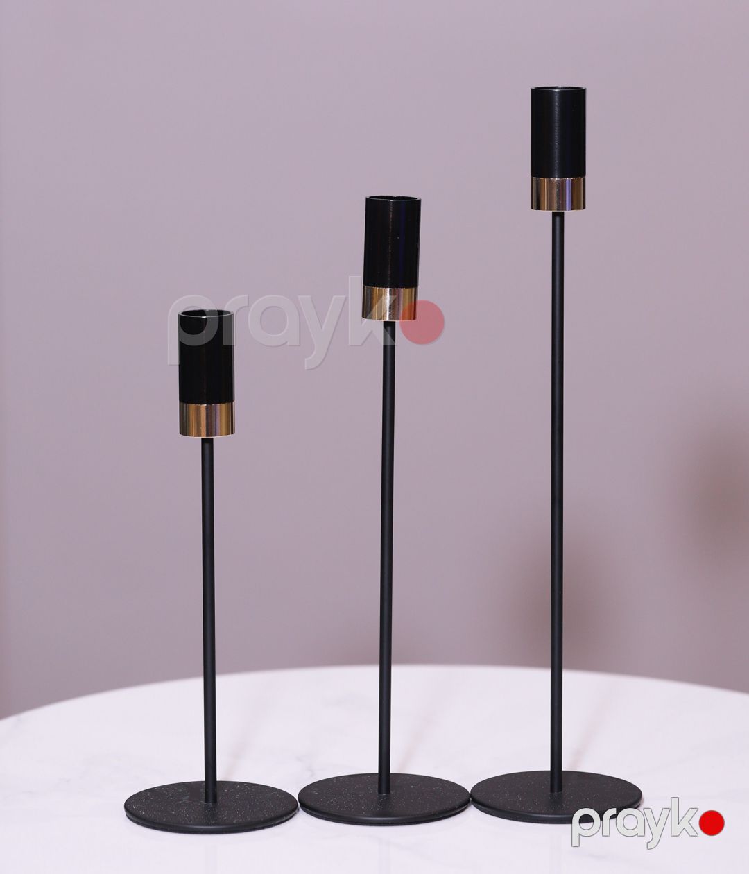 Şamdan dəsti Gold 040/RAX008, metal, qara, 3 əd — Mallar, Bakı (2)