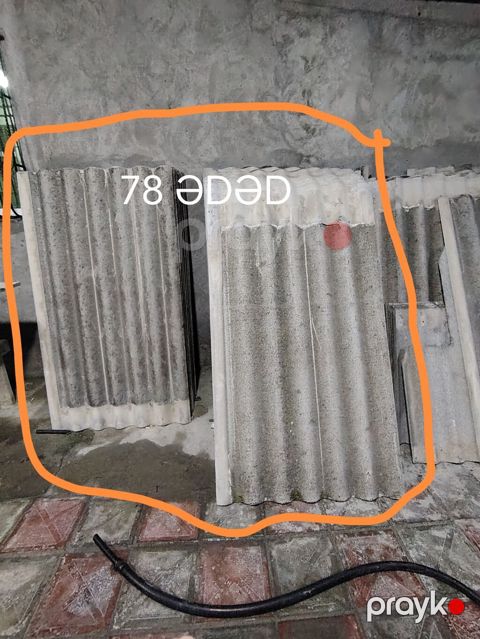 Şifer dam örtüyü vərəqləri - Növ: Dalğalı şifer (asbest-sement — Digah