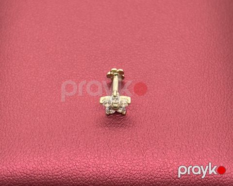 Pirsinq üçün sırğa Golden Gold, qızıl 585 əyar, 0.49 q — Bakı