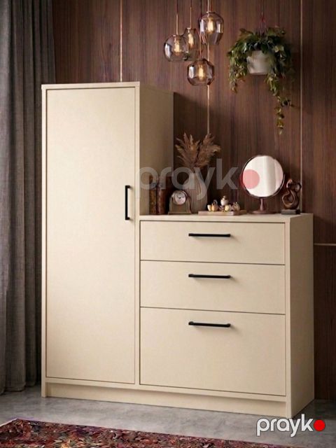 Komod MB 35, laminat, Bej, 140x100x40 sm — Bakı
