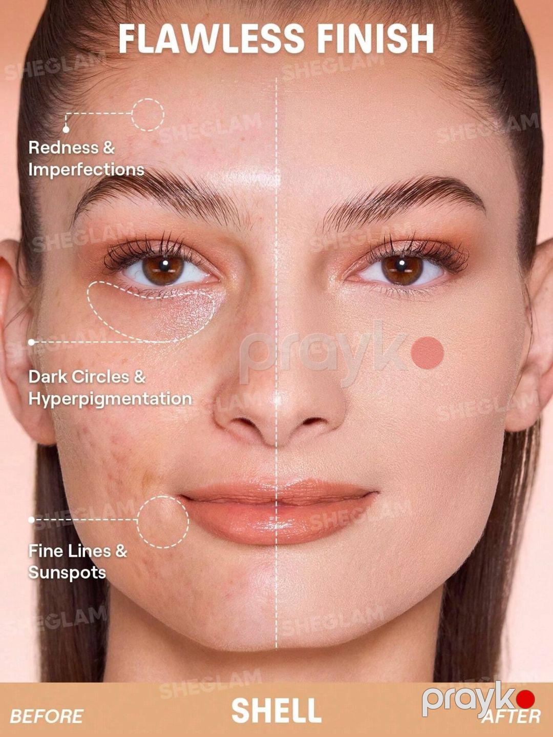 Tonal krem No Brand Lock & Go Long-Lasting Cushion Foundation Shell Açıq-natüral 12 q - 6972421575235 — Mallar, Bakı (2)