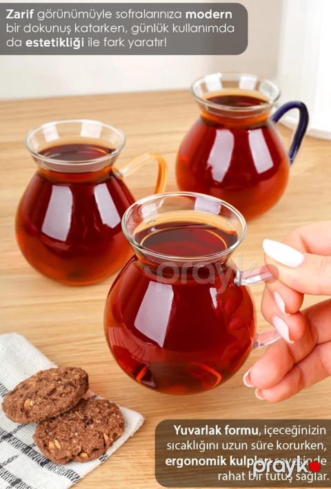 Armudu stəkan dəsti nh_14ADNN, şüşə, şəffaf, 220 ml, 6 əd — Bakı