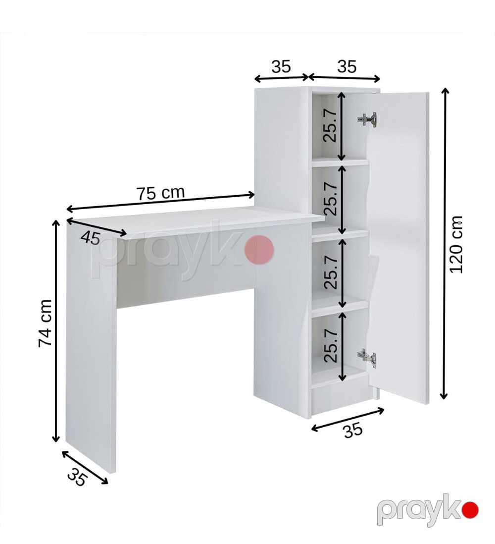 Yazı masası MB16, laminat, 110x120x45 sm, ağ — Mallar, Bakı (2)