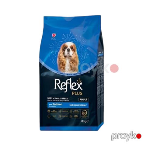 Quru yem Reflex, Plus Mini & Small Breed Adult Dog Somon balıqlı, 8 kq, Torba, Balıq — Bakı