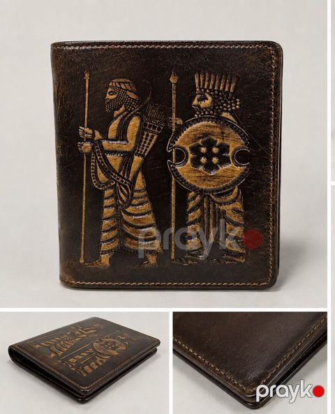 Pul kisəsi 2777105, qəhvəyi, təbii dəri, 10x11 sm — Bakı