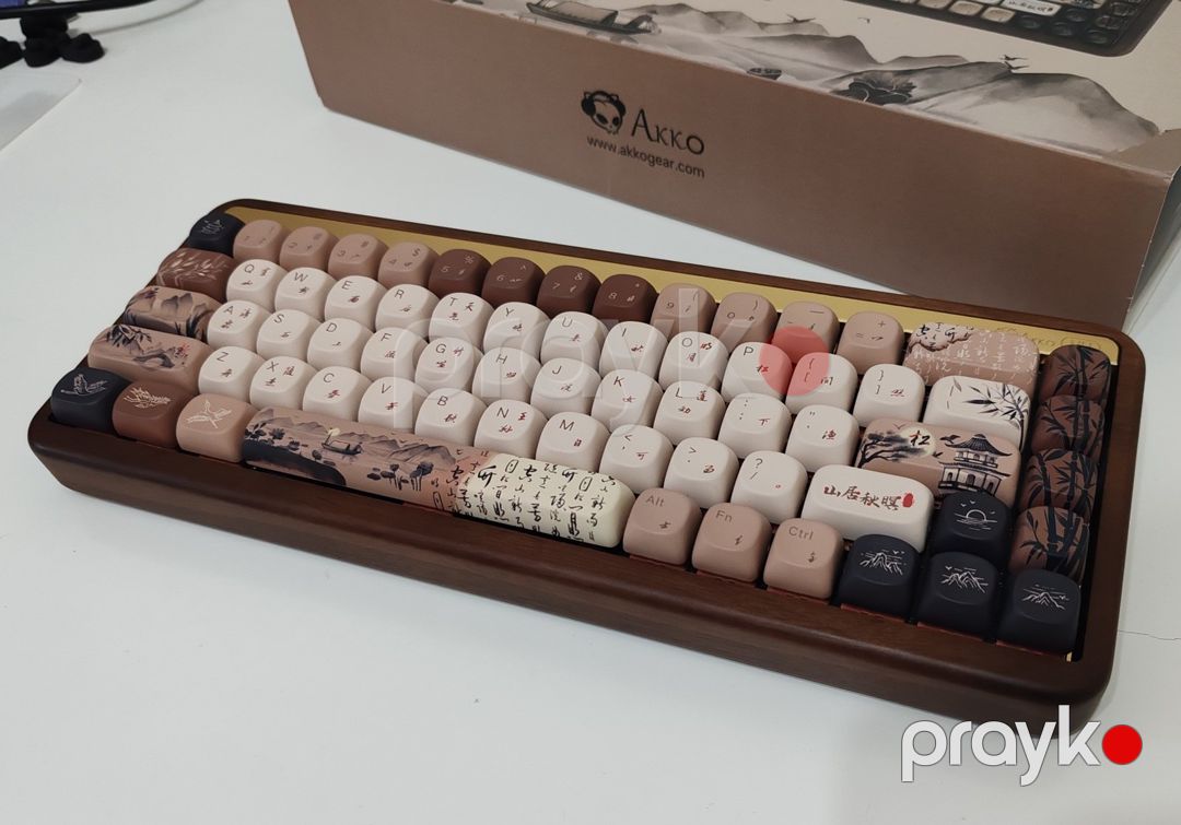 Akko MU01 Mountain Seclusion Mechanical Wooden Keyboard — Periferik cihazlar, Bakı (3)