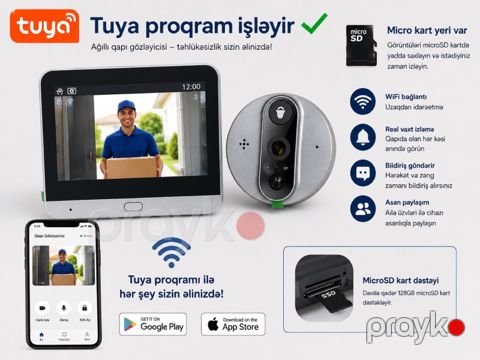 WiFi domofon Tuya — Bakı