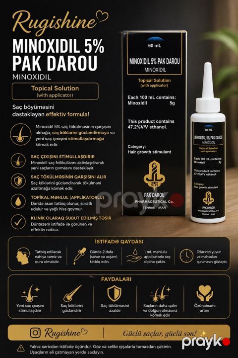 Minoxidil 5%-li İran məhsulu — Bakı