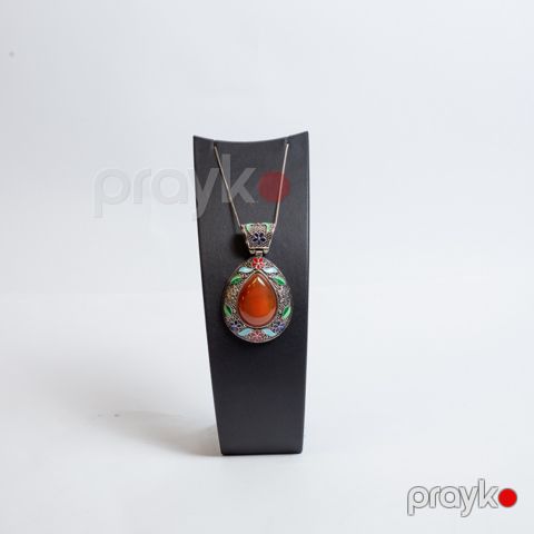 Zəncirli kulon 2382743, polad/təbii daş, rəngbərəng, 47 q — Bakı