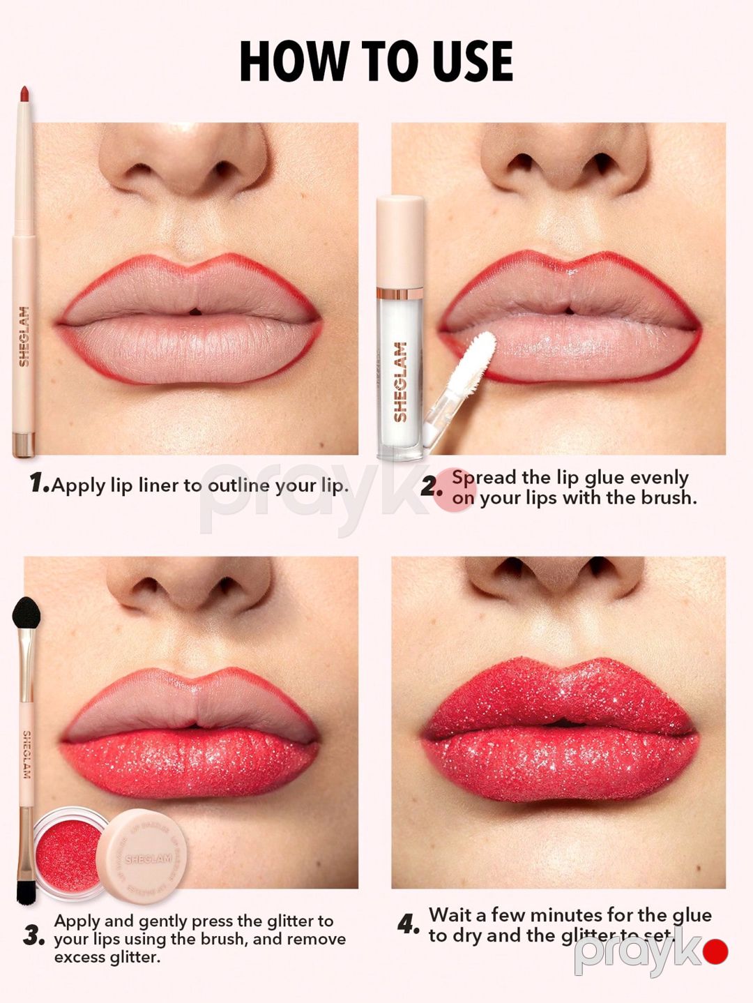 Dodaq üçün dəst Sheglam Lip Dazzle ton Debutante (dodaq parıldadıcısı + dodaq qələmi + qlitter) — Mallar, Bakı (3)