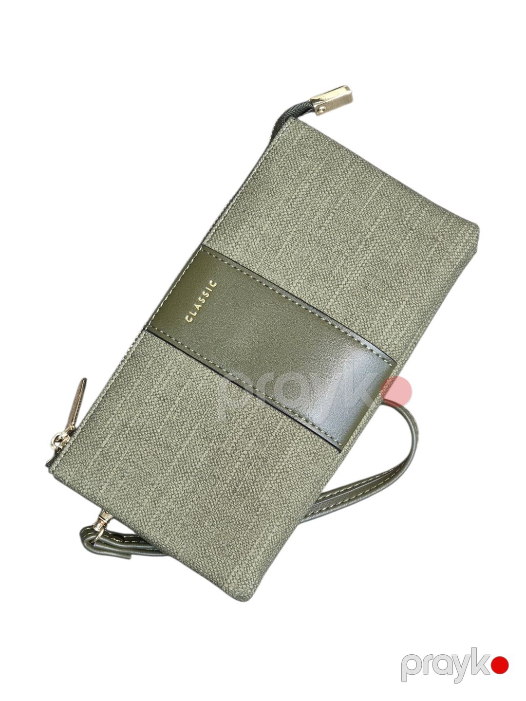 Qadınlar üçün pulqabı, poliuretan, yaşıl, 18sm x 10sm, 2 kart bölməsi, Çin istehsalı - Yadas_1244-D042_Green — Mallar, Bakı (2)