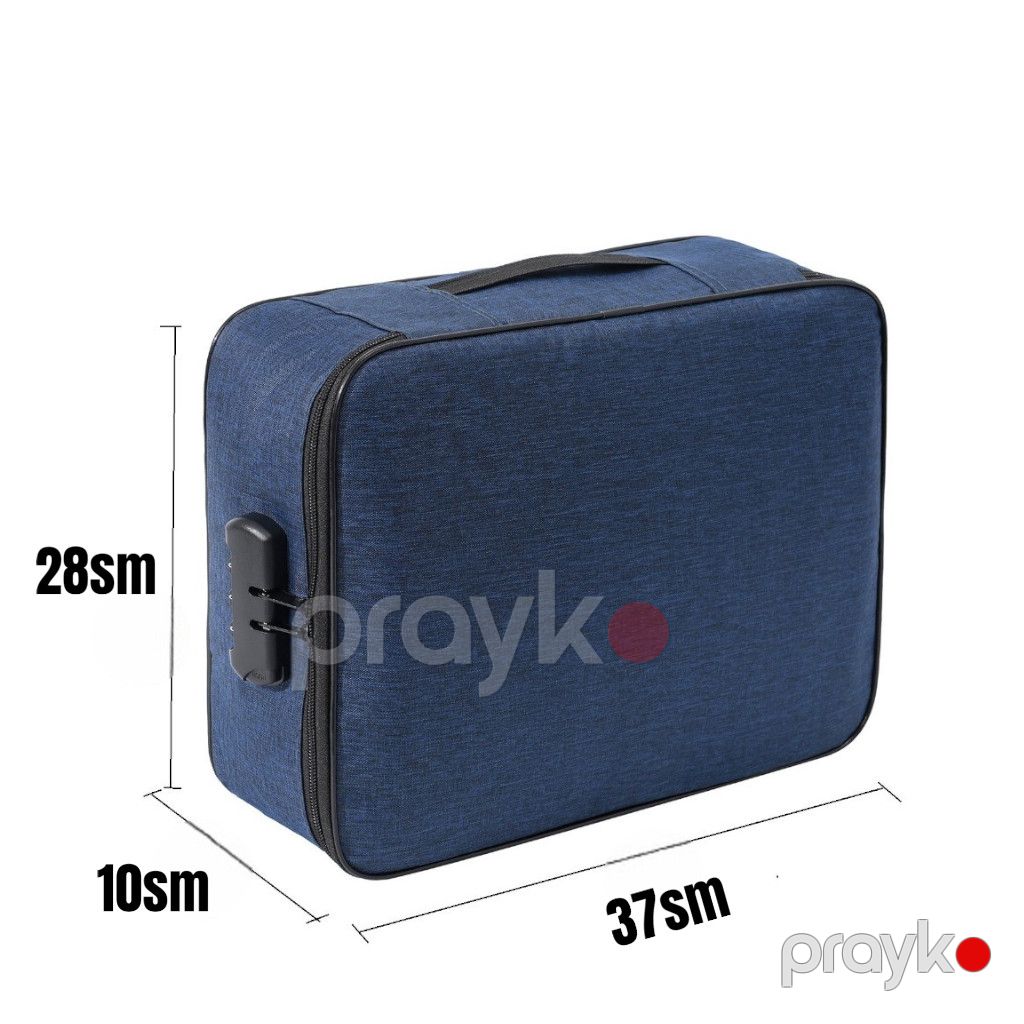 Sənəd saxlama orqanayzeri, parça, göy, 37x28x10 sm — Mallar, Bakı (2)