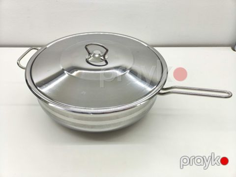 Tava BYZ-0153, paslanmayan polad, gümüşü, 32 sm — Bakı