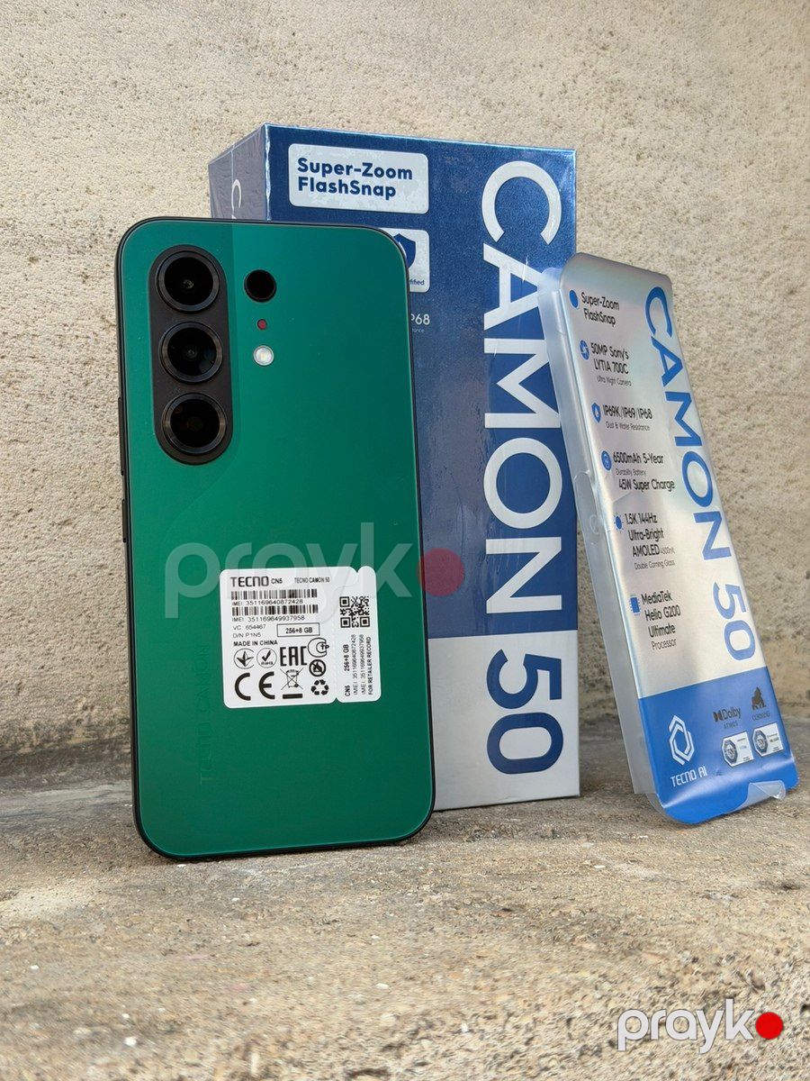 Tecno Camon 50 4G Malachite Green 256GB/12GB — Smartfonlar, Bakı (3)
