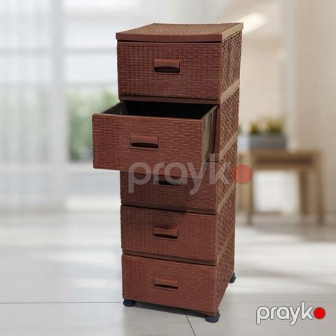 Çəkməcəli komod, plastik, qəhvəyi, 110x36x43 sm — Bakı