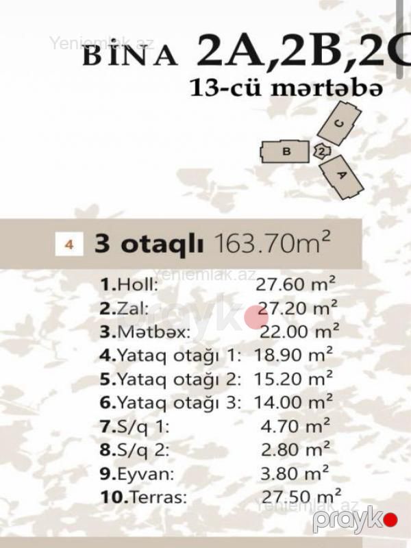 Satılır 4 otaqlı Bina evi menzil (Yeni tikili), 164 m², Sabunçu rayonu — Mənzil, Bakı (12)