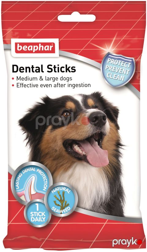Dişlərin təmizlənməsi üçün çubuqları Beaphar Dental Sticks orta və iri itlər üçün, 7 ədəd, 182 q — Bakı