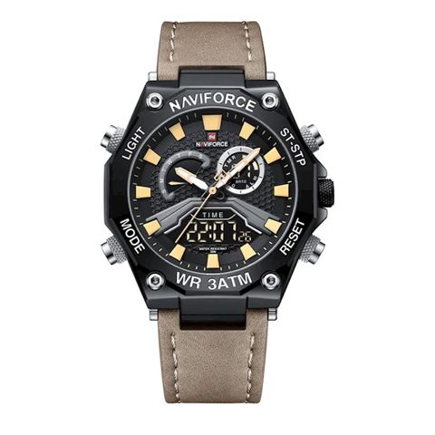 Qol saatı kişilər üçün Naviforce NF9220 Black/Yellow/Brown — Bakı