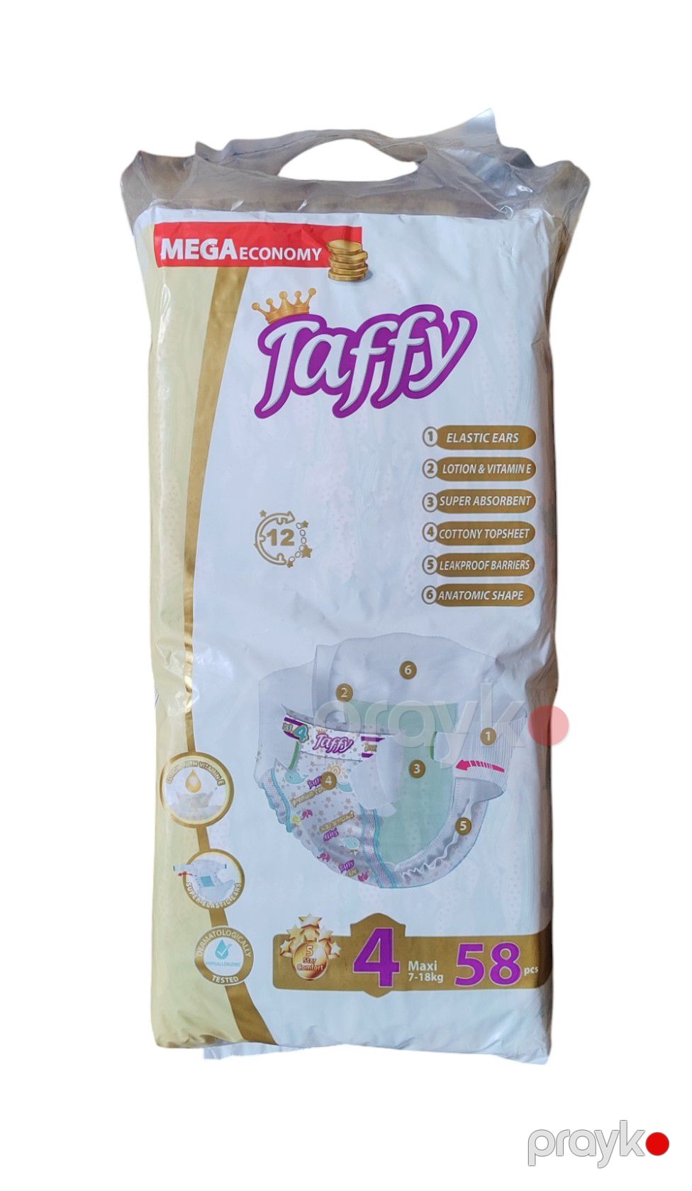 Uşaq bezləri Taffy Premium Care 4 Maxi, 7-18 kq, 58 əd — Mallar, Bakı (2)