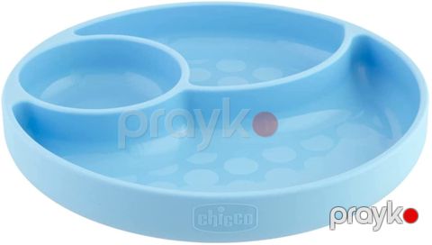 Boşqab Chicco Easy Menu, vakuum yapışqan ilə, 12+ ay, mavi — Bakı