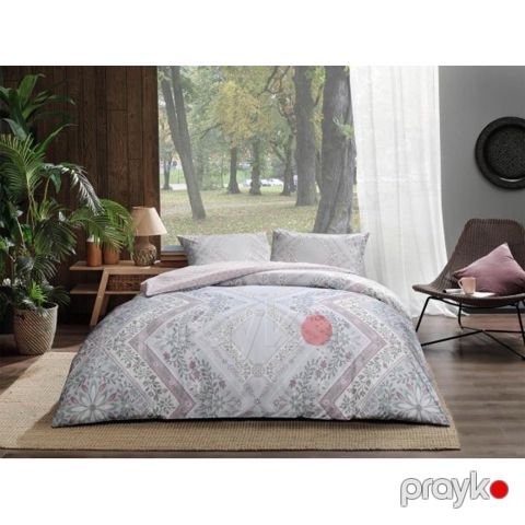 Yataq dəsti Taç Ranforce Valeri Pembe, yorğan üzü 160x220 sm, mələfə 180x260 sm, yastıq üzü 50x70 sm, birnəfərlik, pambıq, çəhrayı - 8682475021869 — Bakı