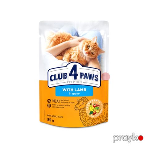 Nəm yem Club 4 Paws With Lamb, 85 q — Bakı