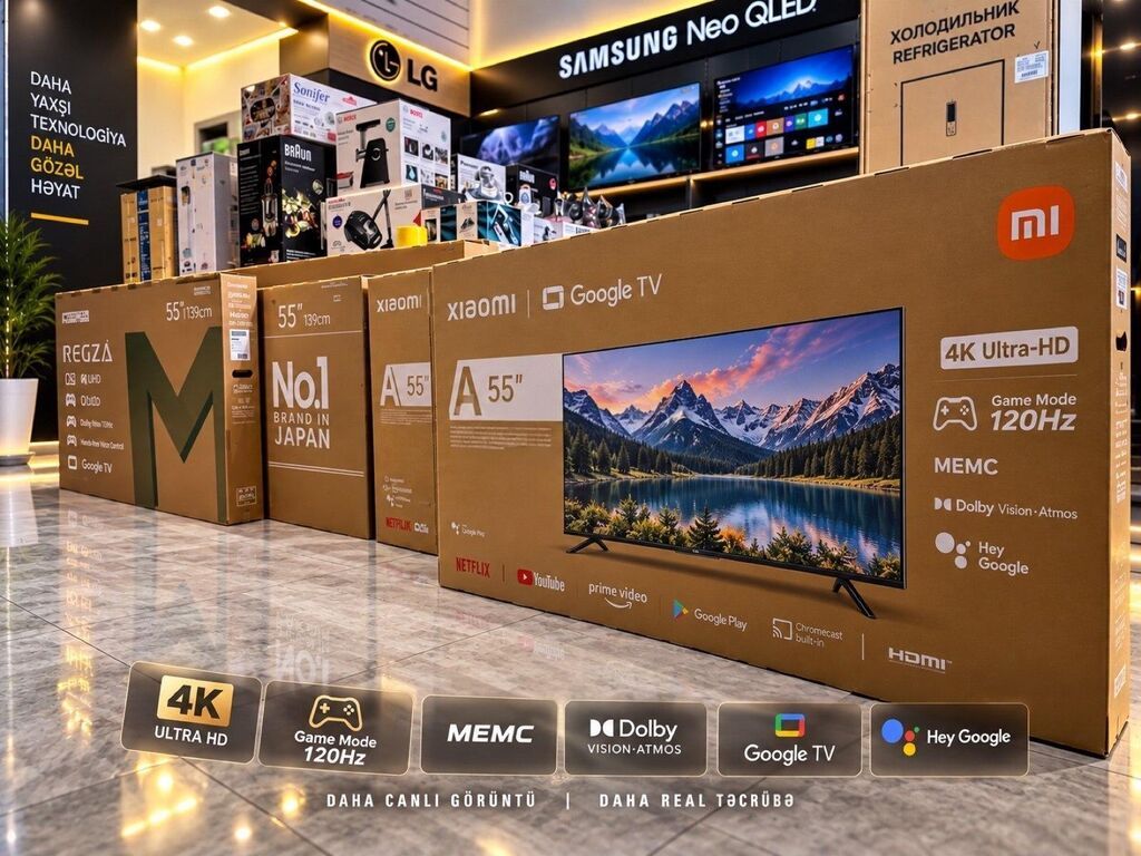Televizor Xiaomi L55MB-AME Xıaomı L55MB-AME — 55” 4K Smart TV 120hz — Televizorlar, Bakı (2)