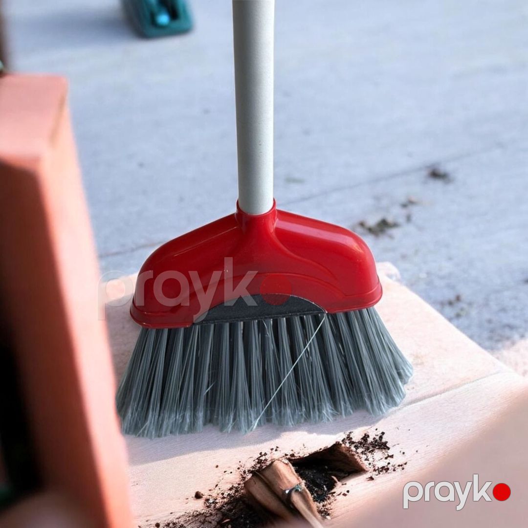 Süpürgə və xəkəndaz, plastik, qırmızı, EVT_58 — Mallar, Bakı (2)