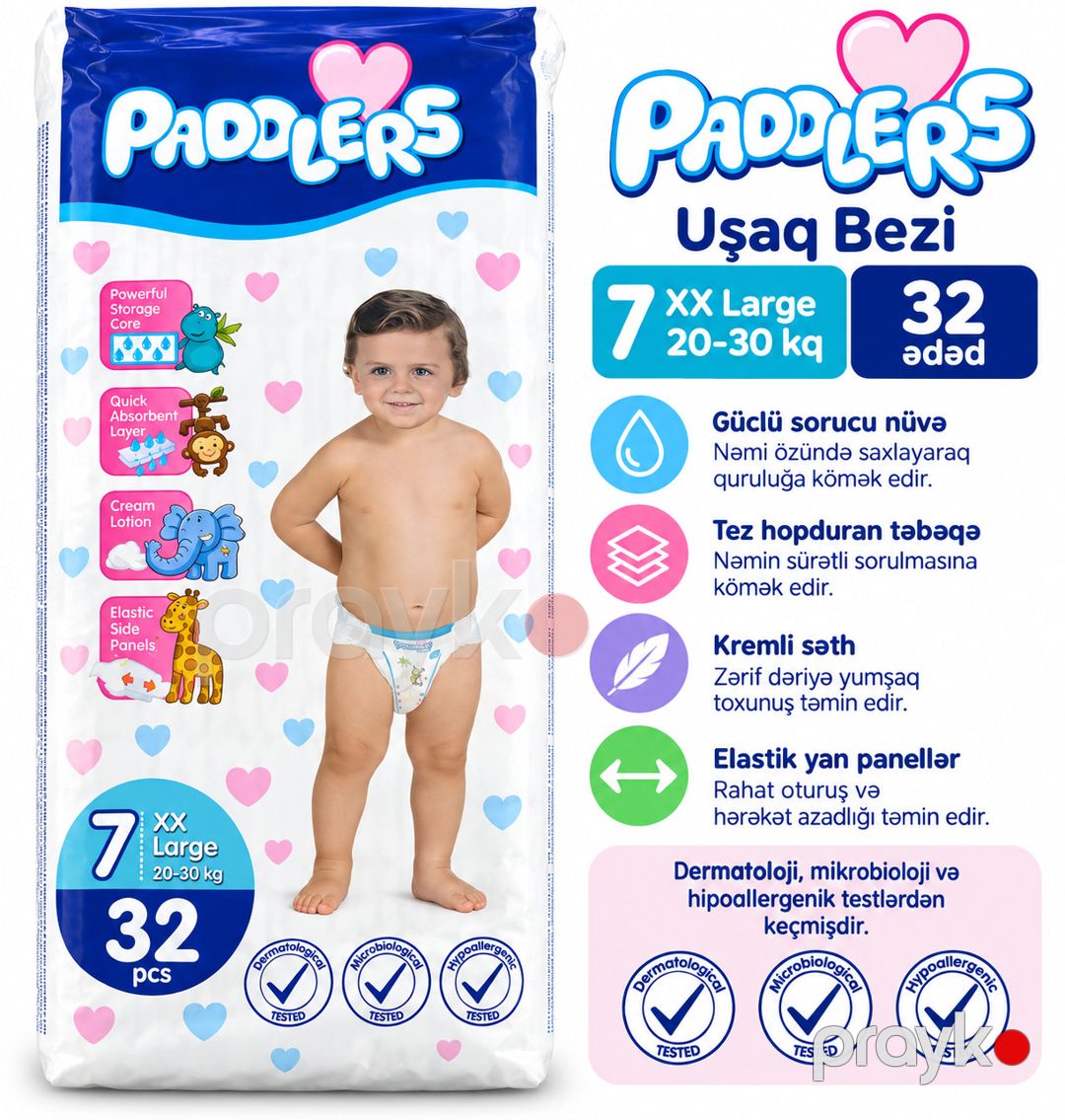 Uşaq bezləri Paddlers ölçü 7 XX Large, 20–30 кq, 32 əd — Mallar, Bakı