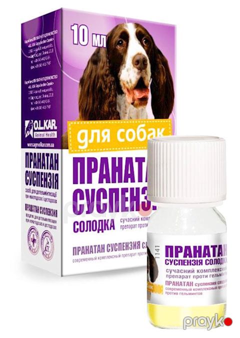 Suspenziya O.L.Kar. "Пранатан" qurdlara qarşı, yetkin itlər üçün, 10 ml — Bakı
