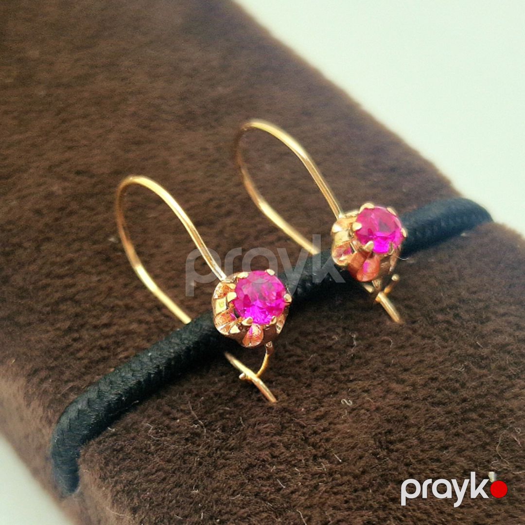 Sırğa uşaqlar üçün VJ915698, qızıl 585 əyar — Mallar, Bakı (2)
