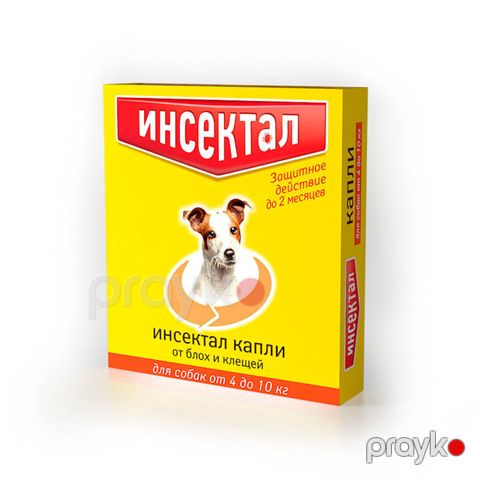 Damcı "Инсектал" itlər üçün 4-10 kq, gənə, birə və bitlərə qarşı, 0.8 ml — Bakı