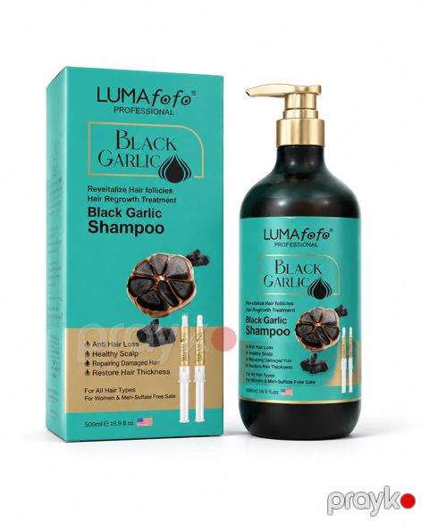 Saçlar üçün şampun LUMAfofo Professional Black Garlic, 850 ml — Bakı