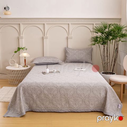 Örtük Annaberry SHA-00004799, kətan, 160х230 sm, yastıq üzü 50x70 sm, boz — Bakı